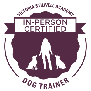 Victoria Stilwell Academy Certified Dog Trainer, In-person Certified.